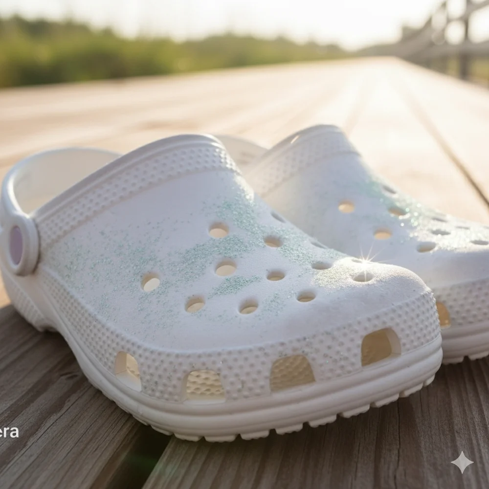 Crocs classic style w/ glitter